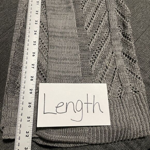 NWT Leo & Nicole Open Front Loose Knit Cardigan Lightweight Gray Women's X-Small - Picture 8 of 10